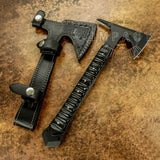 UK Custom Hatchet Knife, Black powder coated, Micarta Handle