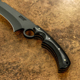 UK Custom Fighter Knife, Black powder coated, Micarta Handle