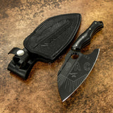 UK Custom Cleaver Knife, Black powder coated, Micarta Handle