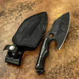 UK Custom Cleaver Knife, Black powder coated, Micarta Handle