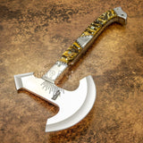 Exotic Ram Horn Handle Custom Tomahawk