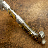 Custom fileworked spine, uk custom hatchet tomahawk axe