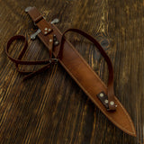 UK custom sword leather sheath maker. Leather work, custom swords leather sheath, leather scabbard UK