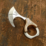 IMPACT CUTLERY RARE CUSTOM D2 FULL TANG MINIATURE KNIFE ENGRAVED COPPER HANDLE