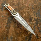 IMPACT CUTLERY RARE CUSTOM D2 FULL TANG BOOT KNIFE DAGGER STAG ANTLER