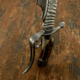 IMPACT CUSTOM DAMASCUS STAG BOWIE KNIFE