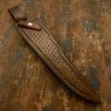 IMPACT CUSTOM DAMASCUS STAG BOWIE KNIFE