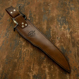 IMPACT CUSTOM DAMASCUS STAG BOWIE KNIFE