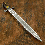 UK Custom bowie knife, Antique Stag Antler, Custom Damascus knife, Crown Antler