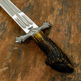 UK Custom bowie knife, Antique Stag Antler, Custom Damascus knife, Crown Antler