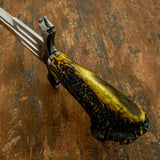 UK Custom bowie knife, Antique Stag Antler, Custom Damascus knife, Crown Antler
