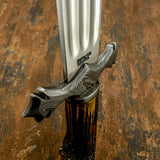 UK Custom bowie knife, Antique Stag Antler, Custom Damascus knife, Crown Antler