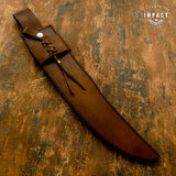 IMPACT CUSTOM DAMASCUS STAG BOWIE KNIFE