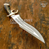 IMPACT CUSTOM BOWIE KNIFE PINE CONE RESIN HANDLE