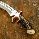 IMPACT CUSTOM BOWIE KNIFE PINE CONE RESIN HANDLE