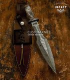 IMPACT CUSTOM DAMASCUS DAGGER KNIFE