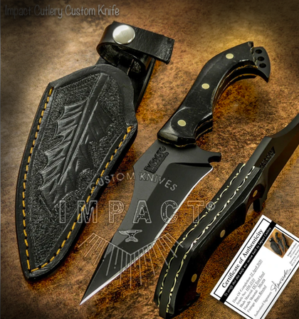 UK custom Knives, Black powder coated