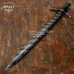 IMPACT CUTLERY RARE CUSTOM DAMASCUS MEDIEVAL SWORD DAGGER KNIFE