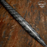 IMPACT CUTLERY RARE CUSTOM DAMASCUS MEDIEVAL SWORD DAGGER KNIFE