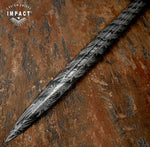 IMPACT CUTLERY RARE CUSTOM DAMASCUS MEDIEVAL SWORD DAGGER KNIFE
