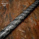 IMPACT CUTLERY RARE CUSTOM DAMASCUS MEDIEVAL SWORD DAGGER KNIFE