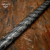 IMPACT CUTLERY RARE CUSTOM DAMASCUS MEDIEVAL SWORD DAGGER KNIFE
