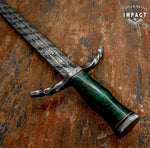 IMPACT CUTLERY RARE CUSTOM DAMASCUS MEDIEVAL SWORD DAGGER KNIFE