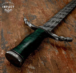 IMPACT CUTLERY RARE CUSTOM DAMASCUS MEDIEVAL SWORD DAGGER KNIFE