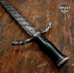 IMPACT CUTLERY RARE CUSTOM DAMASCUS MEDIEVAL SWORD DAGGER KNIFE