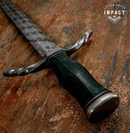 IMPACT CUTLERY RARE CUSTOM DAMASCUS MEDIEVAL SWORD DAGGER KNIFE