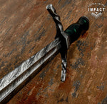 IMPACT CUTLERY RARE CUSTOM DAMASCUS MEDIEVAL SWORD DAGGER KNIFE