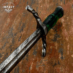 IMPACT CUTLERY RARE CUSTOM DAMASCUS MEDIEVAL SWORD DAGGER KNIFE