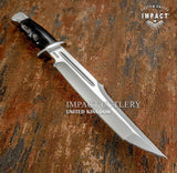 Bull Horn Handle Knife, Blood Grooved Tanto Point D2 Blade, Custom made by IMPACT CUTLERY UK, UK Knife store, UK Knife seller, UK Knife shop