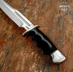 IMPACT CUTLERY CUSTOM D2 FULLER BOWIE KNIFE BULL HORN HANDLE