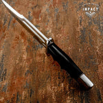 IMPACT CUTLERY CUSTOM D2 FULLER BOWIE KNIFE BULL HORN HANDLE