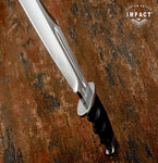 IMPACT CUTLERY CUSTOM D2 FULLER BOWIE KNIFE BULL HORN HANDLE