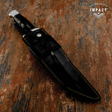 IMPACT CUTLERY CUSTOM D2 FULLER BOWIE KNIFE BULL HORN HANDLE