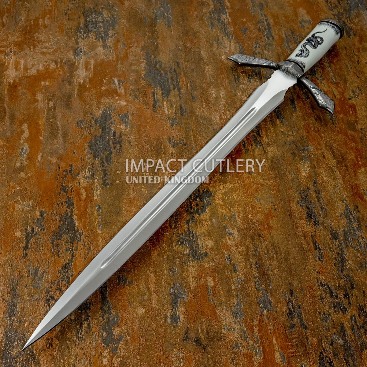 The White Serpent’s Vigil | Custom Short Sword | Dagger Knife – IMPACT ...