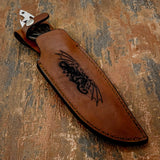 Fine engraved lines capture the creature’s scales, wings, and flowing tail, giving the artwork a bold illustrated character.