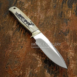 Buy engraved custom knife, drop point hunter, UK Knife store