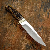 UK Knife with wooden handle on a textured brown background, brand 'Impact Cutlery UK' visible.