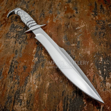 Model # 8054 – "White Canyon" Gem Stone Handle Bowie knife By Impact Cutlery UK

