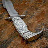Model # 8054 "White Canyon" Custom Gem Stone Bowie Knife