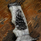 The sculpted contours provide a secure, ergonomic grip with defined finger placement for controlled handling.