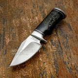 Built around a durable satin-finished D2 tool steel blade, this knife combines dependable outdoor performance with artistic wildlife engraving.