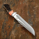 Model # 8107 "Copper Rose" Custom Engraved Bowie Knife