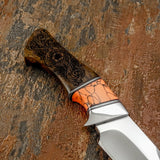 Model # 8107 "Copper Rose" Custom Engraved Bowie Knife
