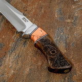 Model # 8107 "Copper Rose" Custom Engraved Bowie Knife