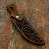 Model # 8107 "Copper Rose" Custom Engraved Bowie Knife
