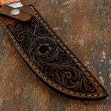 Model # 8107 "Copper Rose" Custom Engraved Bowie Knife